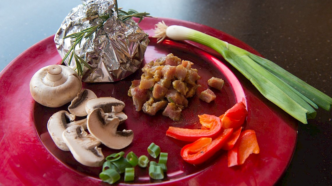 Knapzakje voor op de barbecue